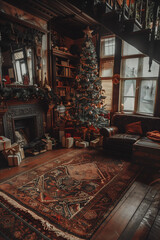 Image of a warm home at Christmas