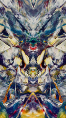 Abstract background art . Ethnic pattern. Mixtures of oil paint. Trendy hand painting canvas. Wall decor and Wall art prints Idea. 3D Texture. Art object