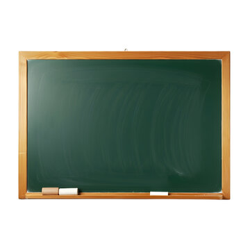 Green school cholk board isolated on white background 