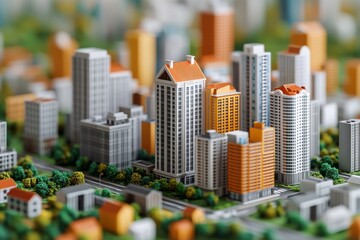 Modern Urban Landscape with Compact Architecture