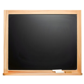 Black school cholk board isolated on white background 