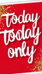 today only word abstract sale banner