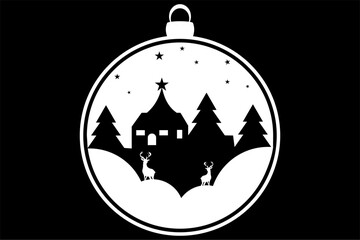 Christmas ball  with ornaments design.