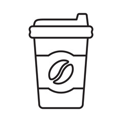 Paper coffee cup icon. Coffee cup icon.