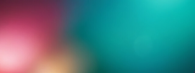 Fototapeta premium The artwork features a smooth gradient of vibrant colors, blending soft pinks, rich teals, and subtle yellows, evoking a tranquil and modern ambiance suitable for various creative applications