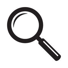 Magnifying glass icon, magnifier or loupe icon. Search icon.