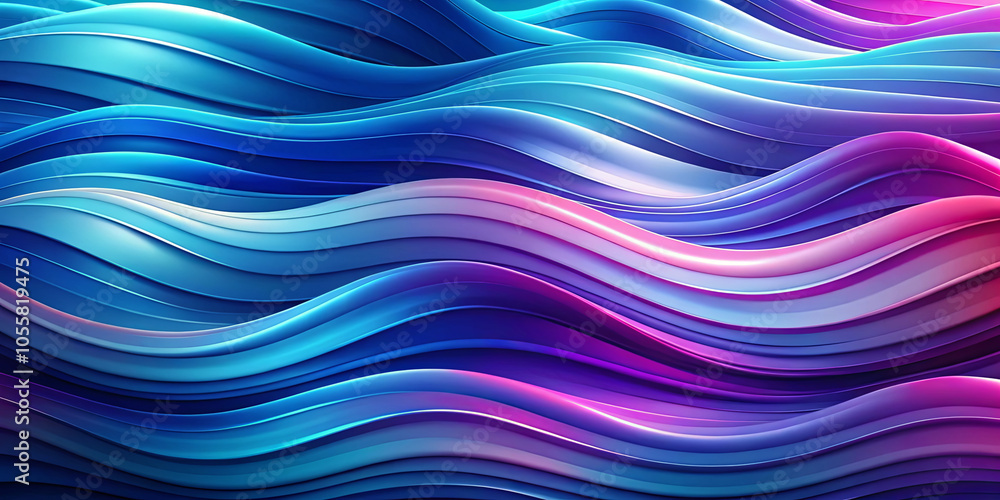Aufkleber curved lines of vivid blue and purple hues intertwine, creating a mesmerizing pattern that evokes a 