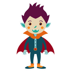 Halloween Scary Vampire Silhouette Vector illustration
