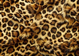 Fluffy Leopard Print Background for Textiles - Ideal for Fashion and Home Decor Designs