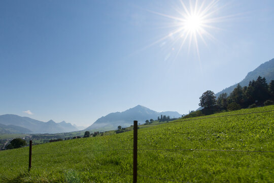 A view from the funicular from Stans, Switzerland