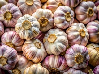 Fresh Garlic Bulbs Isolated on White Background for Culinary and Health Themes