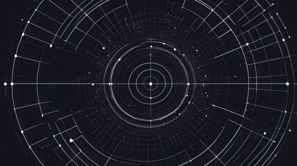 Fototapeta premium Geometric Monochrome Texture with Dot Alignment