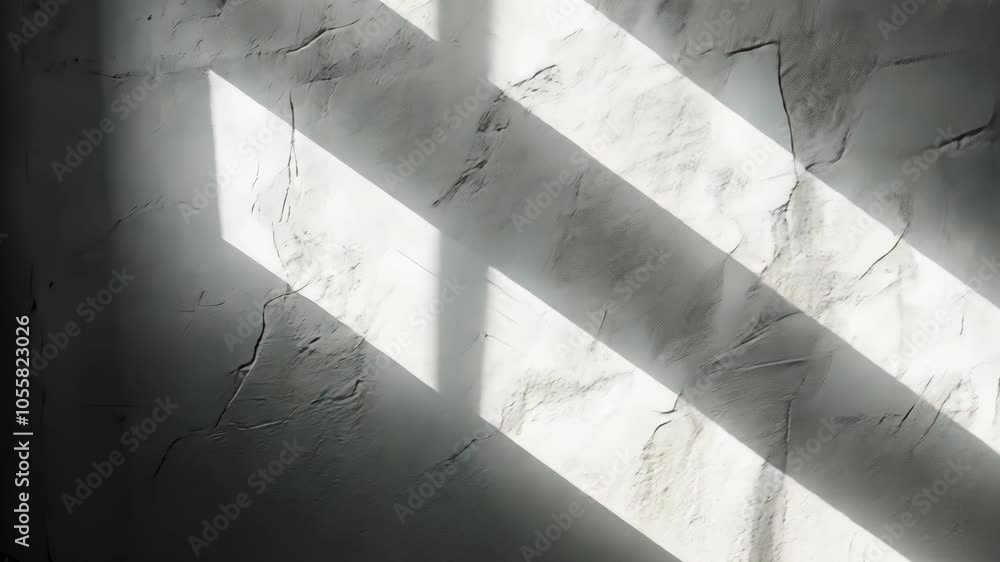 Poster blurred overlay effect for and mockups. wall texture with organic drop diagonal shadow and rays of l