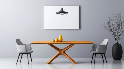 Modern Dining Room with Minimalist Decor and Furniture
