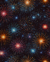 Fireworks in the night sky