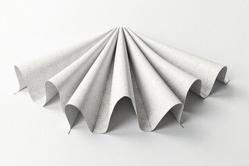 Elegant white folded paper displaying texture and form for creative design concepts