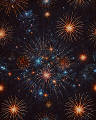 Fototapeta premium Fireworks in the night sky