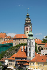 Fototapeta premium The picturesque historical town of Český Krumlov is full of historical monuments.