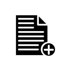 Add document icon logo sign set vector outline