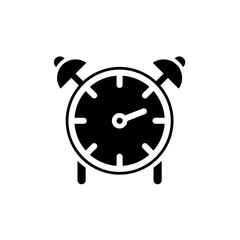 Alarm clock icon logo sign set vector outline