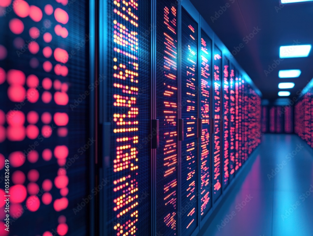 Poster exploring the vibrant world of data centers a glimpse into modern technology infrastructure