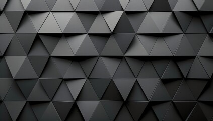 Fototapeta premium Abstract Black Triangle Pattern Wall