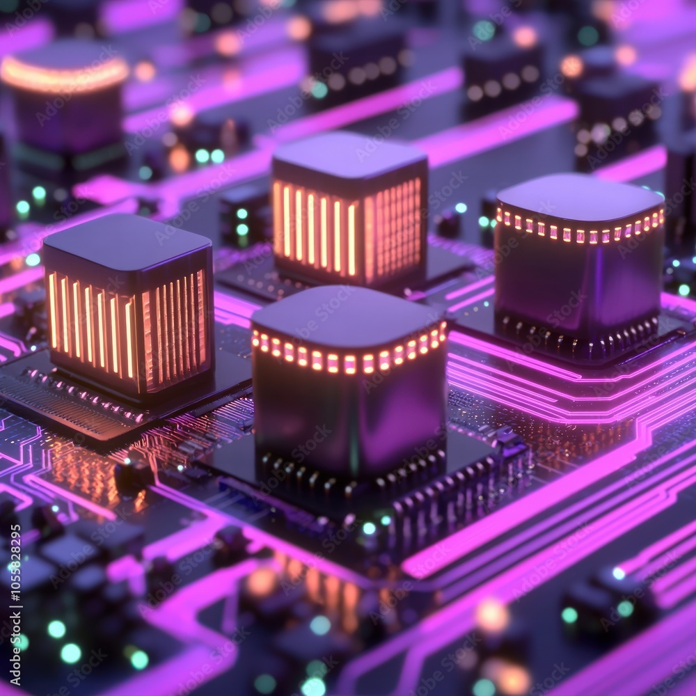 Aufkleber exploring the future of technology a close-up view of advanced circuitry and chips