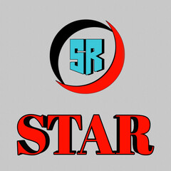 Typography star logo design, T shirt logo design 