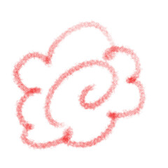 クレヨンで書かれた手描き風の花丸アイコン