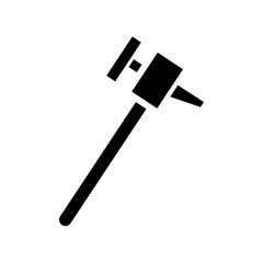 Hammer icon logo sign set vector outline