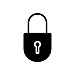 Padlock icon logo sign set vector outline