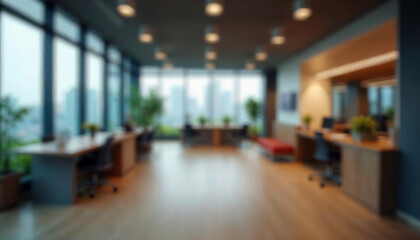motion blur background of modern office interior design contemporary workspace for creative business defocus long exposure shake jerk