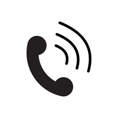 Phone call icon logo sign set vector outline