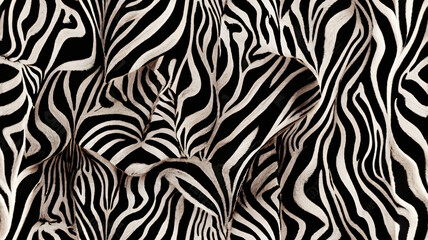 safari background and zebra fur texture in black and white striped natural pattern