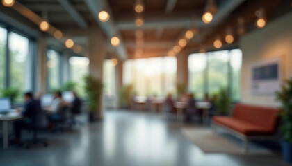 motion blur background of modern office interior design contemporary workspace for creative business defocus long exposure shake jerk