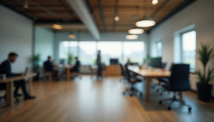 motion blur background of modern office interior design contemporary workspace for creative business defocus long exposure shake jerk