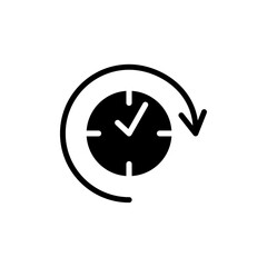 Time forward icon logo sign set vector outline