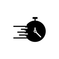 Time fast icon logo sign set vector outline