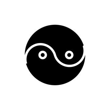 recommend clip art: Yin yang icon logo sign set vector outline