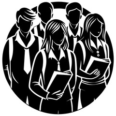 illustration of a person with a circle