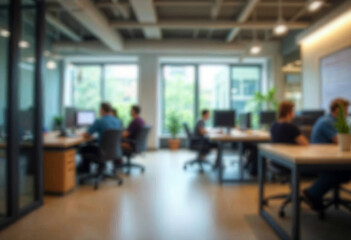 motion blur background of modern office interior design contemporary workspace for creative business defocus long exposure shake jerk