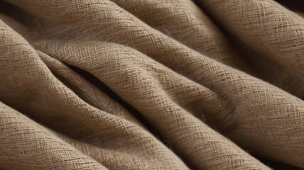 Fototapeta premium White linen canvas crumpled natural cotton fabric. Organic Eco textiles White Fabric linen texture