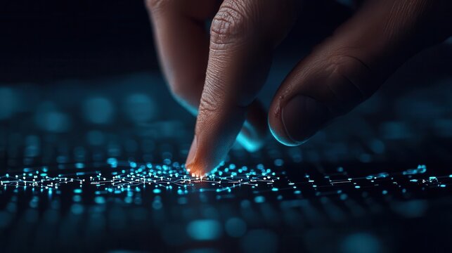 Researcher using AI tool to analyze genome, modern genetic insights