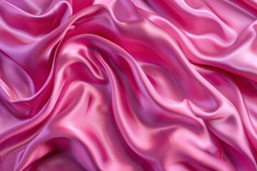 Obraz premium Abstract Draped Pink Satin Fabric Texture
