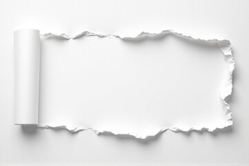 Obraz premium torn white paper with blank space for text