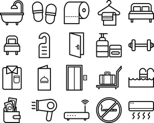 Fototapeta premium Hotel Icon Set