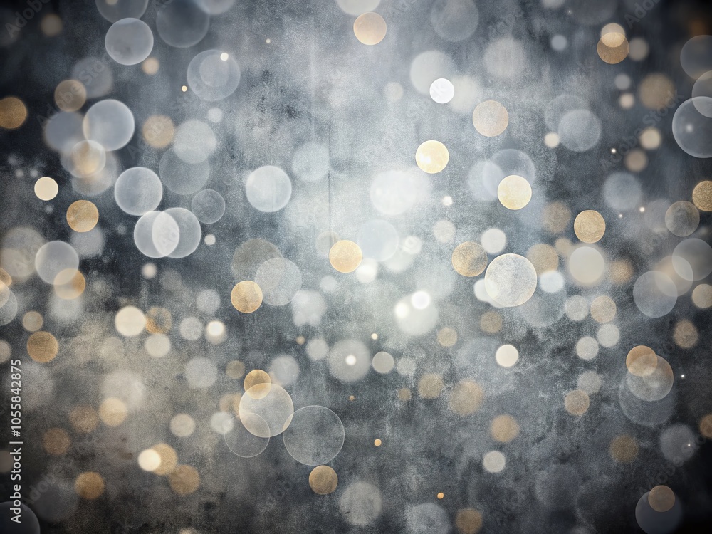 Poster grey grunge background with bokeh effect for artistic and creative projects