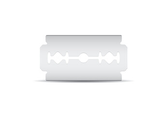 Realistic razor blade vector flat design isolated on white background