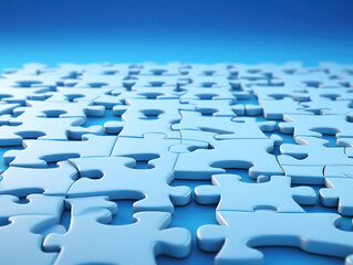 Obraz premium Puzzle Pieces Fitting Together: Concept of Business Solutions and Partner Alliances