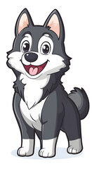 Happy cartoon dog